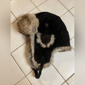 WOOLRICH Trapper Brown Suede Hat